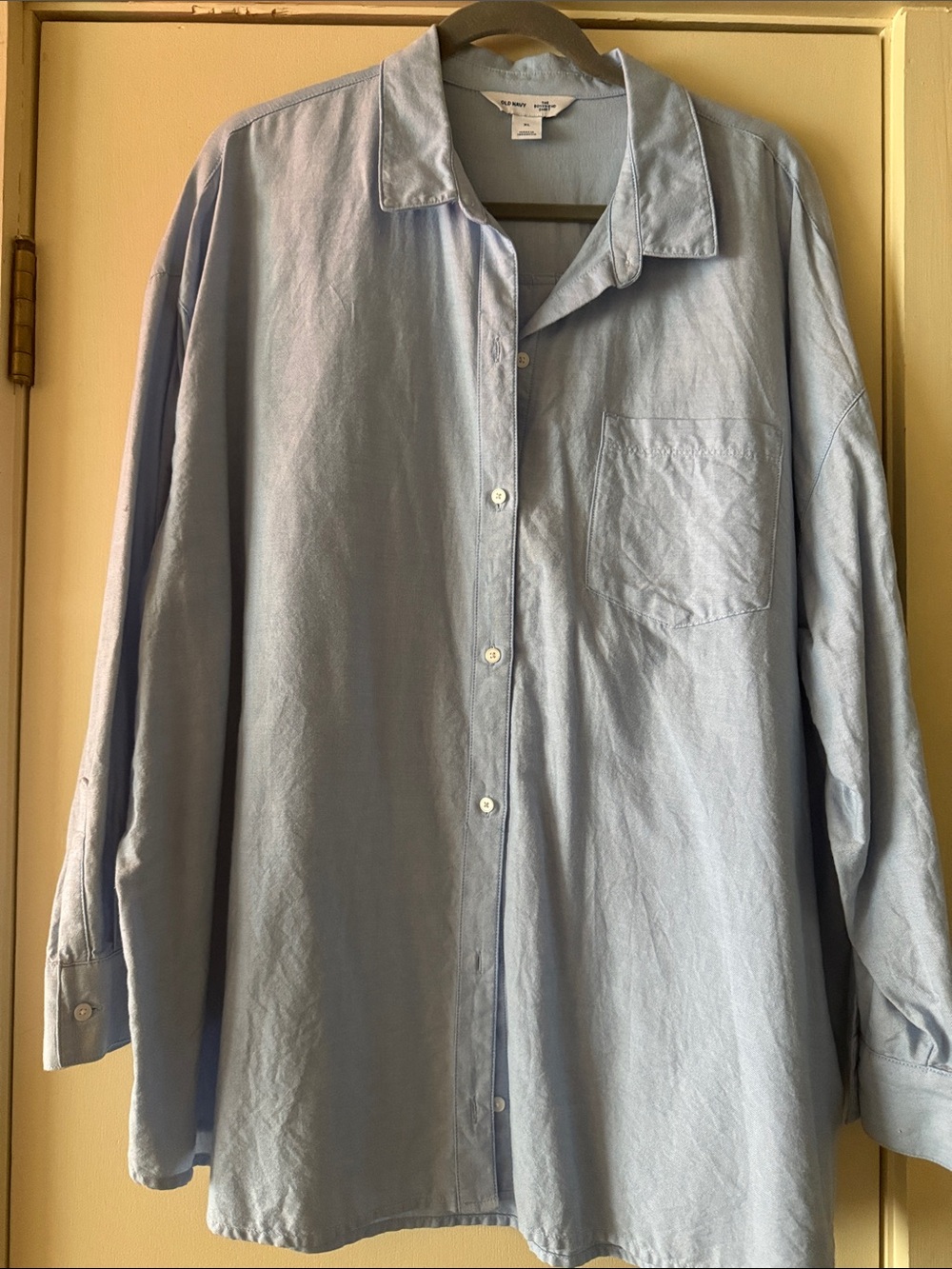 ON Light Blue Button-Down Shirt. Fall, cozy,
